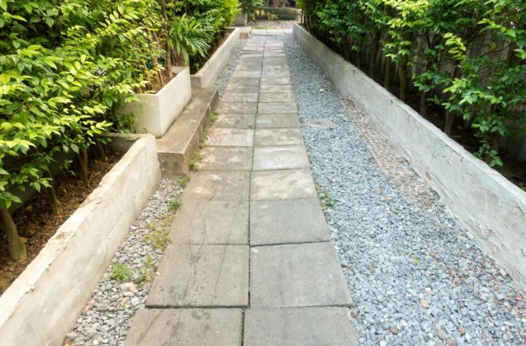retaining walls on pathway